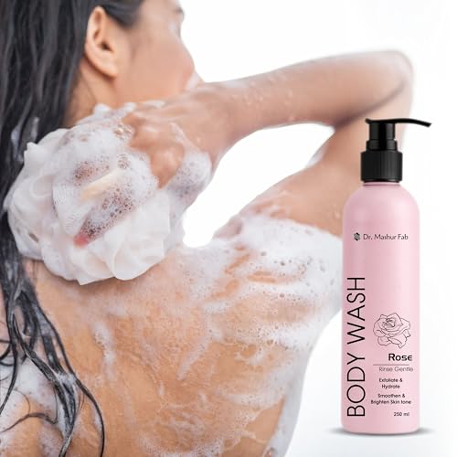 Image of MASHUR FAB Body Wash - Exfoliating & Hydrating Formula | Brightens Skin Tone | 250ml Multiple Fragrance (1, PINK)