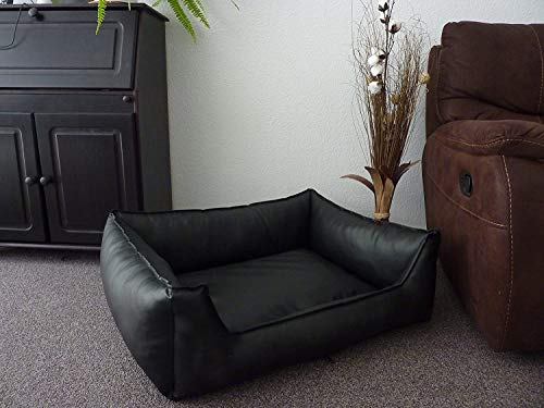 Image of PAWSOME Dog Bed, Dog Sofa, Sleeping Place, Artificial Leather (XXL, Black)