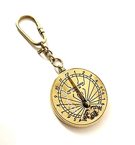 Porte-clés à cadran solaire de collection en laiton massif Cover