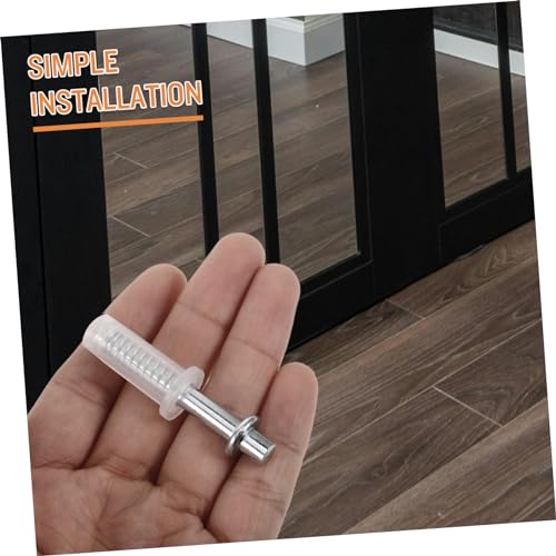 Kit de 4 piezas de pivotes superiores para puertas bifold, herrajes metálicos para puertas corredizas de clóset, soportes suaves para fácil instalación y uso pesado miniatura 5