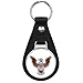 American Eagle Usa World Flag Keychain Black Premium Leather Key Chain with Key Ring
