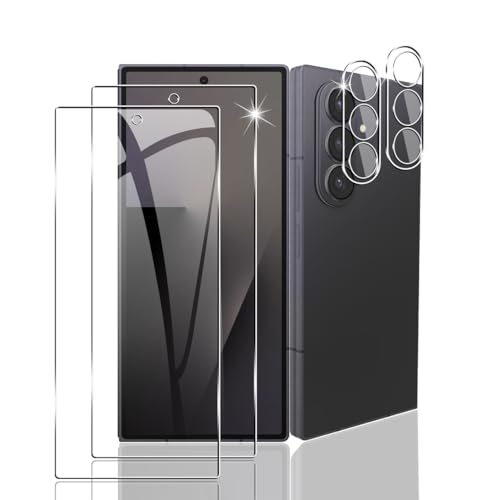【2+2枚セット】 対応 Galaxy Z Fold 7 SC-56F SCG34 ガラスフィルム スマホ 保護フィルム (2枚) + 用 ギャラクシー Z Fold 7 レンズ保護フィルム (2枚) 【日本製素材旭硝子製】 用 Galaxy Z Fold