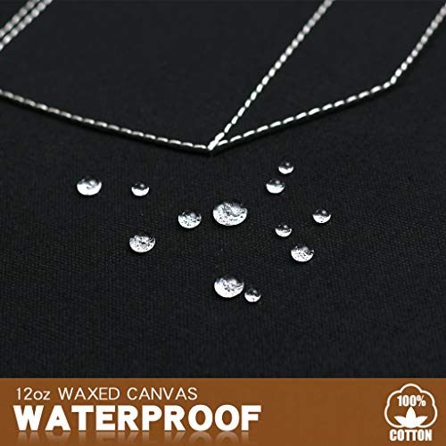 Jeanerlor Avental de cabeleireiro de algodão - Avental de cabeleireiro encerado com 10 bolsos - Aven