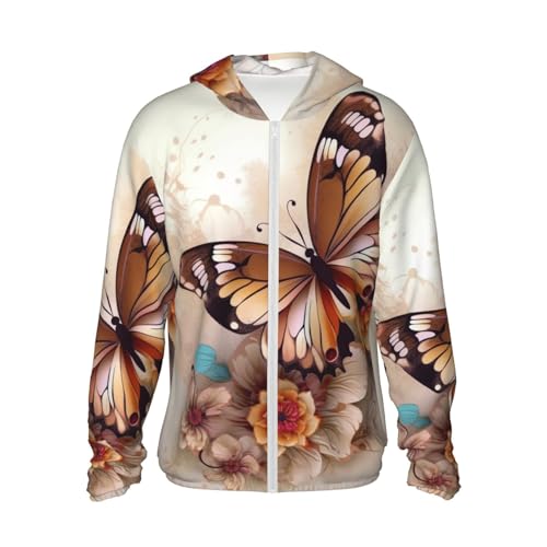 Veste protection solaire UPF 50+ à capuche pour randonnée femme motif floral