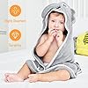 Sunny zzzZZ Baby Hooded Bath Towel and Washcloth Sets, Baby Essentials for Newborn Boy Girl, Baby Shower Towel Gifts for Infant and Toddler - 2 Towel and 8 Washcloths - Yellow Bee and Grey Elephant - Image 6