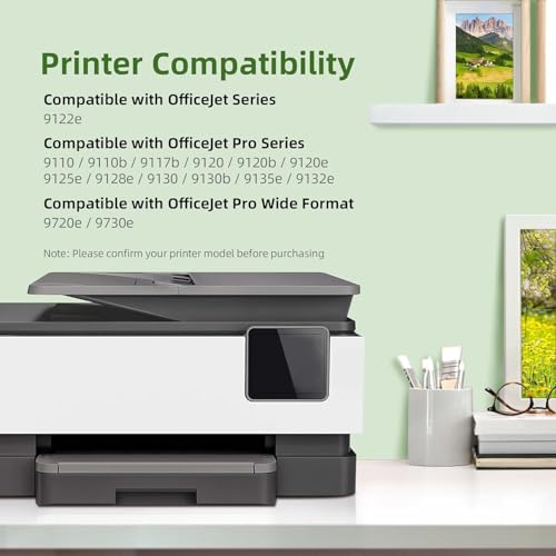 Image of 936XL Ink Cartridge Combo Pack Compatible | Black, Cyan, Magenta, Yellow (4-Pack) | Works with HP OfficeJet Pro 9125e, 9120e, 9135e, 9120, 9130, Wide Format 9730