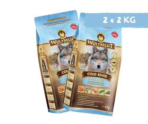 Wolfsblut Cold River Small Breed - 2x2kg Hundefutter – Trockenfutter mit Forelle & Lachs – getreidefrei – optimal für kleine Hunde – mit Süßkartoffeln & Superfoods - Sparpaket
