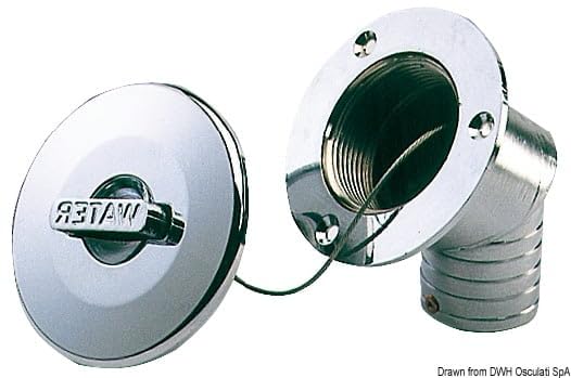 Bouchon droit laiton chromé diesel 50 mm évite les fuites de gazole