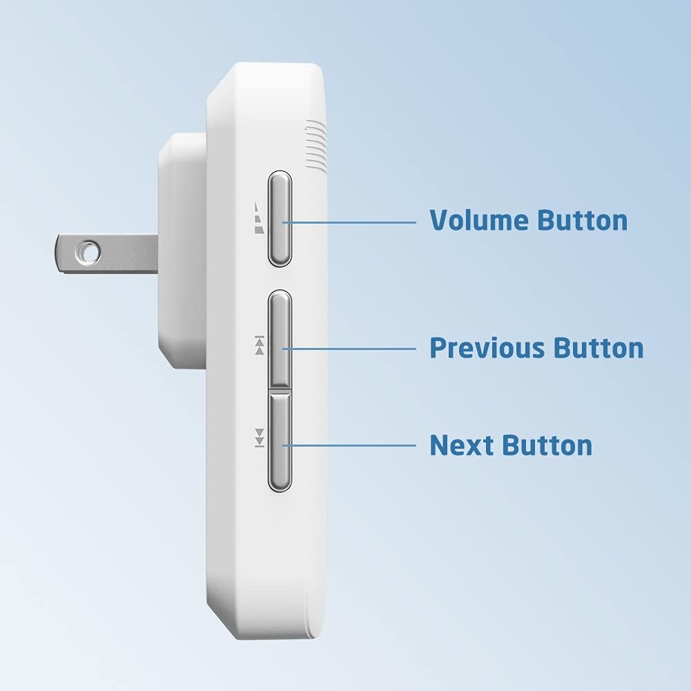 AVANTEK Waterproof Door Chime Kit, 2 Transmitters + 3 Plug-in Receivers Included, Operating at over 1300 Feet with 2 Plug-In Receivers, 52 Melodies, CD Quality Sound and LED Flash - - 