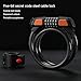 NUEAYMS Bike Code Lock Small Security Bike Lock for Mountain Bicycles Bike Lock Cable 5Digits Resettable Combination Cable Lock