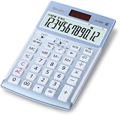 （07:30時点） カシオ 本格実務電卓 12桁 日数&時間計算 ジャストタイプ ブルー JS-20DC-BU-N グリーン購入法適合 エコマーク認定