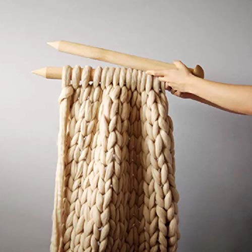 Chunky Knit Blanket Grobstrick Decke Strickdecke handgemachte Strickwolle Nap Blanket Roving Merino warme Strick werfen weiche Decke für Couch Home Decor – Bild 2