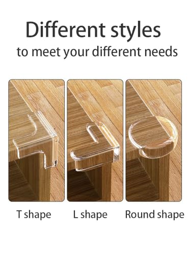 Image of Baby Proof Corner Guards 12 Pack Corner Protectors, Safty Bumpers Cushion for Sharp Furniture Corner & Table Edge- Safety Corner Protection Guards (T- Shape)