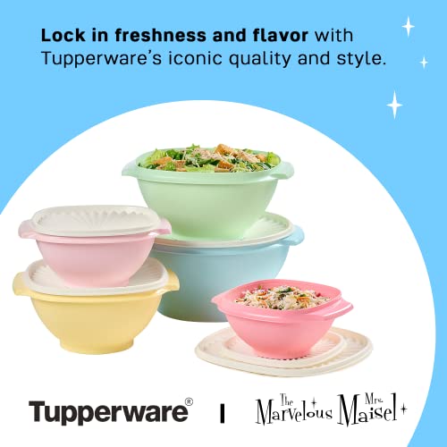 Tupperware Heritage Collection 5.25 Cup Bowl With Starburst Lid - Light Pink Vintage Color, Dishwasher Safe & Bpa Free - (1.3 L) #TOP5