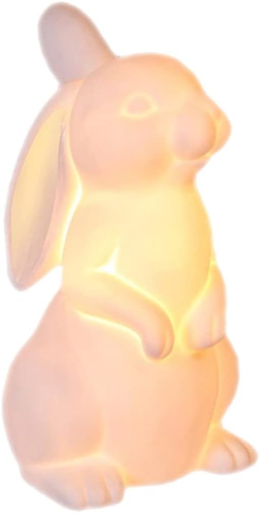 DOITOOL 2pcs Design Ceramics Craft Table Light Cute Atmosphere Adornment for Home Decor High-Grade Material Comfortable Mild Lighting Effect for Bedroom and Office