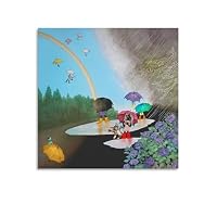 Amazon.co.jp: 藤城清治『旱星盛夏』モダンアート ポスター キャンバス