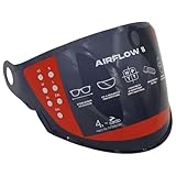 Generico LS2 - Visera larga para casco Airflow 2 II OF616, color negro ahumado oscuro
