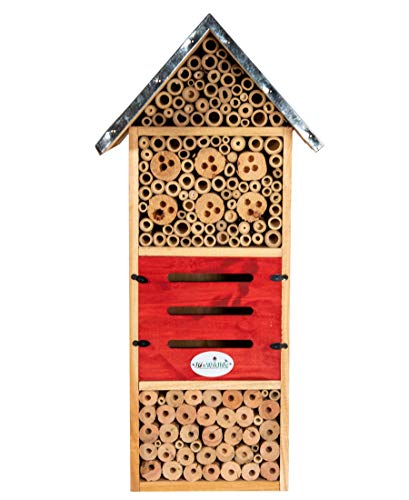 Jcs Wildlife Tall Insect Hotel - Great For Housing Mason Bees, Leaf-Cutter Bees And Lacewings, Extra Large Bee House 21.75" X 7.25" X 5.75" #TOP4