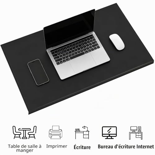 SK Studio Sous-main de Bureau en Cuir PU Tapis de Souris Grand pour Maison – vue 6