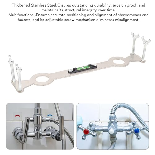 Verstellbare Warm- und Kaltwasser-Rohrwaage, Mehrzweck-Wasserwaage für Duschköpfe und Wasserhähne, Hochpräzise Edelstahl-Rohrwaage