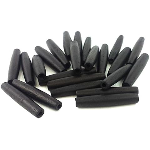 Genuine Black Buffalo Bone Hairpipe Beads (1.5 Inches / 25 Pieces) Cover