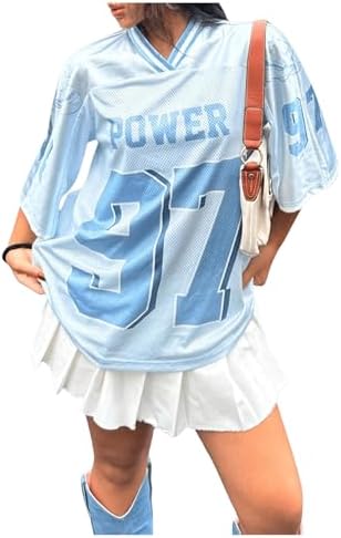 Floerns Women's Team Sports T Shirts V Neck Football Mexico Jersey