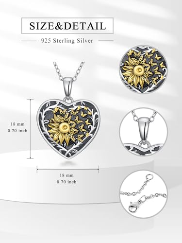 Dorunmo Urn Necklaces for Ashes 925 Sterling Silver Ashes Necklace Urns for Human Memorial Cremation Jewelry3