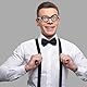 OHREN 2 pcs Nerd Brille Lustiges Hornbrille ohne Stärke Kostüm Accessoire für Oma, Streber, Verrückter Professor oder Wissenschaftler (Schwarz)
