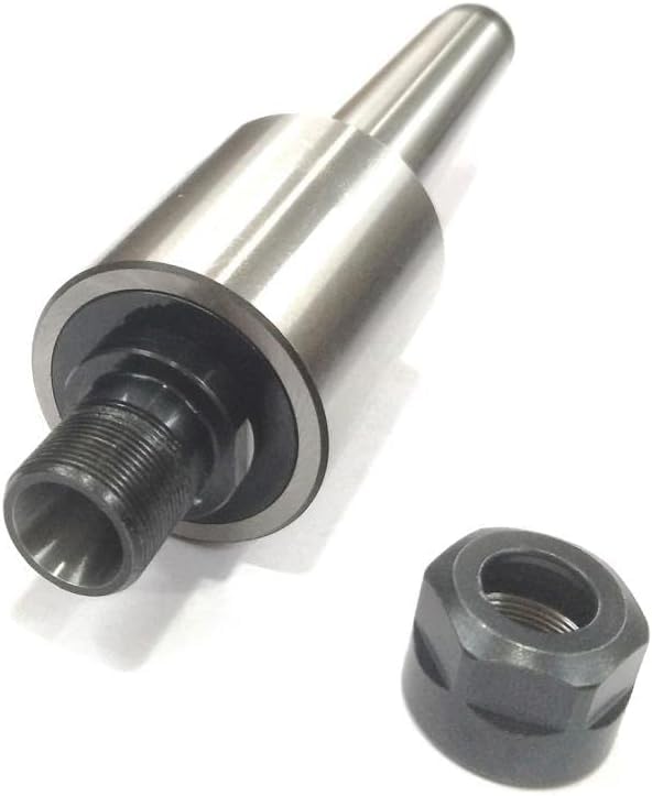 Buyohlic Precision ER Collet with Revolving Live Center Lathe Machine Tools (MT2 Shank ER11)