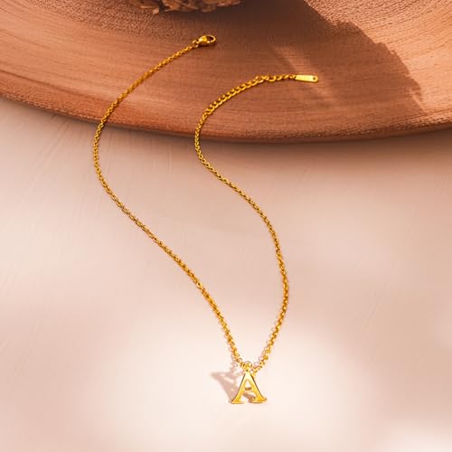 Image of Rubans Demi Fine Stainless Steel Alphabet Pendant CZ Gift for Women & Girls