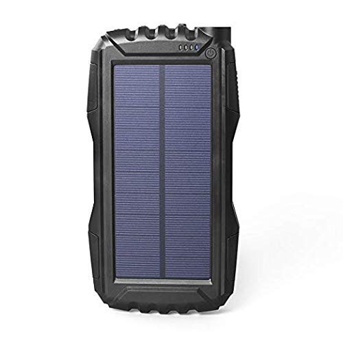 Solar Charger Kiizon 25000mAh Outdoor Portable Chargers Solar Power Bank Waterproof/Shockproof Dual USB Port External Backup Battery Powered Pack with Flashlight for iPhone,ipad,Smart Cell Phone,More