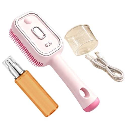 Cepillo para el cabello con spray de agua y peine vaporizador portátil para mujeres