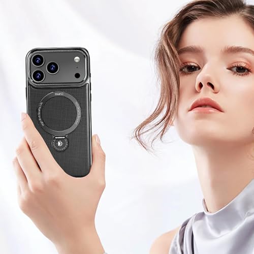 Coque iPhone 13 Pro Max avec anneau support métal silicone gris - 5