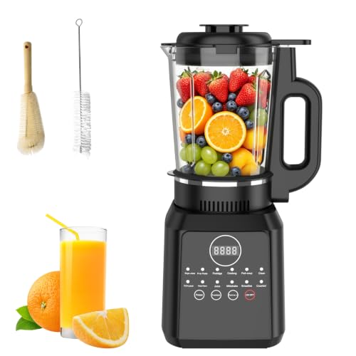 Gpanvor Blender Chauffant et Machine à Lait Végétal, Bol en Verre 1.65 L