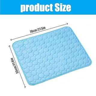 Alfven Tappetini Cani Estivo, 70x55 cm Tappetino rinfrescante per cani Tappetino rinfrescante per cani Cuscino rinfrescante atossico per animali domestici per interni, esterni e auto (blu)