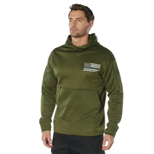 Rothco 17928 Thin Blue Line Concealed Carry Hoodie Color : Black,Size : 4XL
