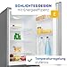 Bomann® Kühlschrank mit Gefrierfach | Energieklasse E | 143cm | Kühl Gefrierkombination leise 39 dB | 3 Ablagen & 3 Schubladen | Türanschlag wechselbar | 175L Kühlgefrierkombi | KG 320.2 inox