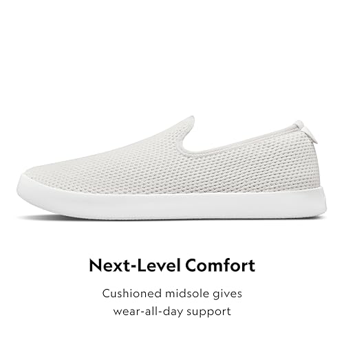 Allbirds Women’s Tree Lounger, Everyday Slip-On Sneakers, Machine Washable Shoe Made with Natural Materials - Kaikoura White (White Sole) - 10 Medium