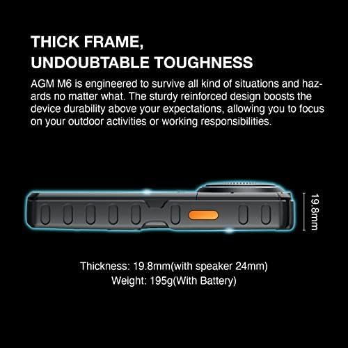 AGM M6 Robustes 4G-Tastenhandy,2,4 Bildschirm mit großer Schrift,109 dB Lautsprecher,Kurzwahl,Outdoor Handy,Einfach zu Bedienen,19 Sprachen,2500 mAh,Dual SIM,Mobiltelefon