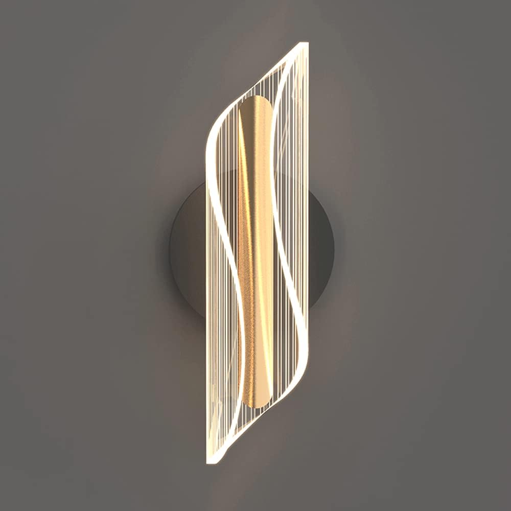 Applique Murale De Chevet Personnalité Acrylique Design Applique Murale Décorative Contemporain Led Dimmable Luminaire Pour Chambres, Salons, Couloirs [Classe Énergétique A++]/White Light