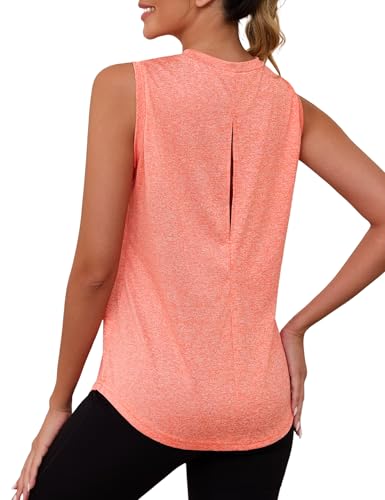 Gyabnw Camiseta de Tirantes Deporte Mujer Camisetas Sin Mangas Ligera Cuello Redondo Top Racerback con Tejido Suave y Cómodo Ideal para Deportes y Entrenamientos