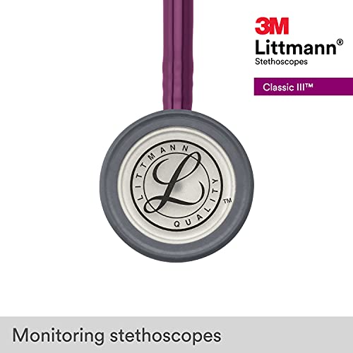 Stéthoscope Littmann Classic III prune pour auscultation en cabinet et étui - 5