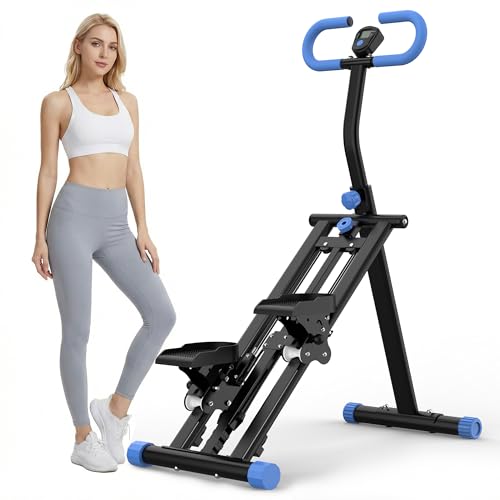 Borcolo Stair Stepper for Home 265lbs Vertical Climber Machine for Full-Body Exercise Stair Stepper with Resistance Home-Upgrade Climber Equipment with Adjustable Handlebar for Women Men Black