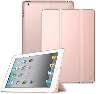 FINTIE Case for iPad 2/3/4 9.7-inch, Lightweight Smart Slim Shell Translucent Frosted Back Cover Auto Wake/Sleep for iPad 4th Generation with Retina Display, iPad 3 & iPad 2, Rose Gold