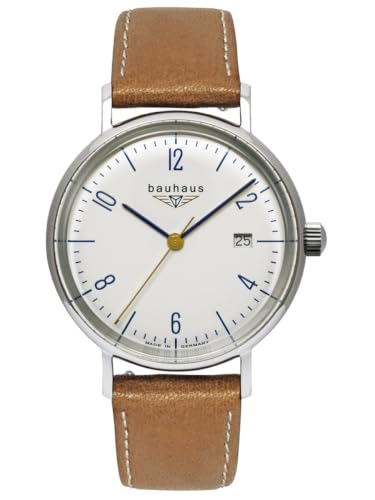 Bauhaus 2143-1 Damenuhr Edelstahl Leder Braun 36 mm Quarz