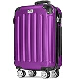POSH Valigia Grande in ABS - Volume interno 100L - Rigida e leggera 3,7 kg 75x50x30 cm - Bagaglio da viaggio con chiusura a combinazione - Ruote girevoli a 360° - Ideale per viaggi di 14 giorni