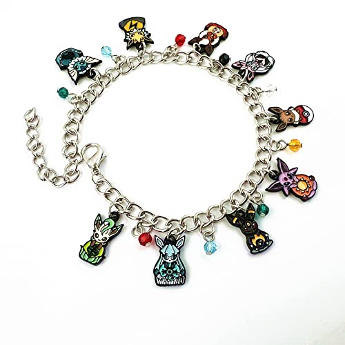 Dpzhrui Evolutions Charm Bracelet Anime Cartoon Metal Bracelet Gifts For Woman Girl(1) #TOP3