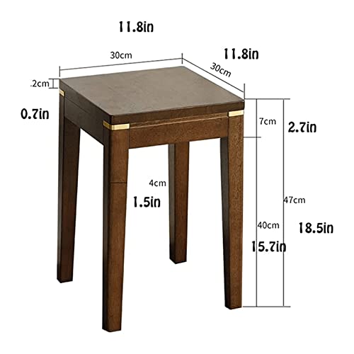 Tabouret de table à manger empilable et rond en bois brut