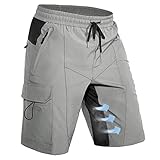 Hiauspor Pantalones cortos de senderismo para hombre, pantalones cortos de MTB, ligeros, de secado rápido, bermudas chinas, con 5 bolsillos, pantalones cortos de senderismo para exterior, trekking,