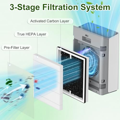 Image of Europa Air Filter Replacement Compatible with Afloia Europa Air Purifiers, 3-in-1 True H13 Replacement Filter